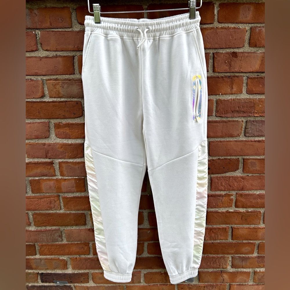 Zara Kids White Chrome Sweatpants